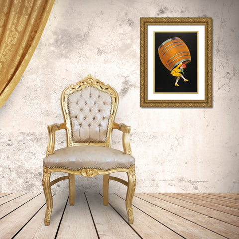 Cognac Pellisson Gold Ornate Wood Framed Art Print with Double Matting by Cappiello, Leonetto