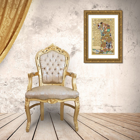 Fulfillment Gold Ornate Wood Framed Art Print with Double Matting by Klimt, Gustav