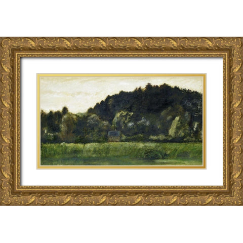 Landscape Gold Ornate Wood Framed Art Print with Double Matting by Burneâ€“Jones, Edward