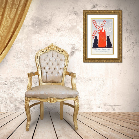 About Paris  Gold Ornate Wood Framed Art Print with Double Matting by Penfield, Edward