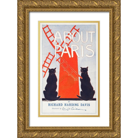 About Paris  Gold Ornate Wood Framed Art Print with Double Matting by Penfield, Edward