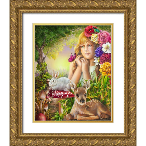 What Dreams are Made Of Gold Ornate Wood Framed Art Print with Double Matting by Ferraro