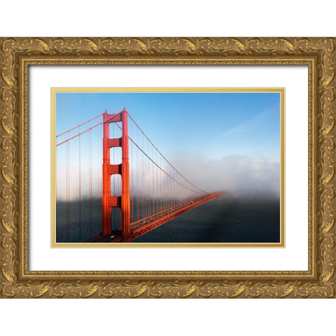 Golden Gate Bridge in San Francisco-California Gold Ornate Wood Framed Art Print with Double Matting by Highsmith, Carol