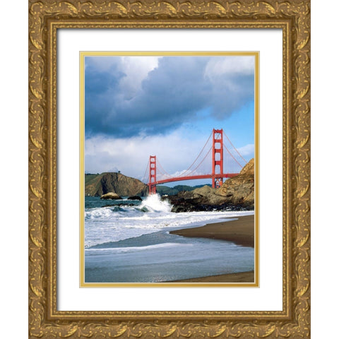 The Golden Gate Bridge Gold Ornate Wood Framed Art Print with Double Matting by Highsmith, Carol