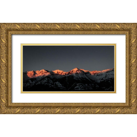 Mountain sunset view from Telluride-Colorado Gold Ornate Wood Framed Art Print with Double Matting by Highsmith, Carol