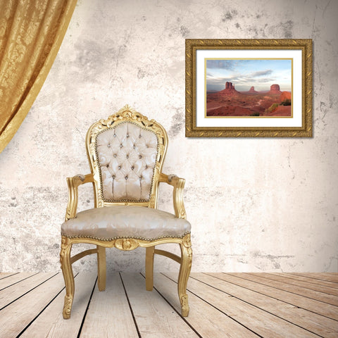 Monument Valley-Arizona-on Navajo lands east of the Grand Canyon Gold Ornate Wood Framed Art Print with Double Matting by Highsmith, Carol