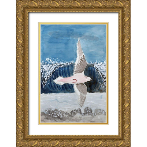 Rosss Gull Gold Ornate Wood Framed Art Print with Double Matting by Derr, Wynn