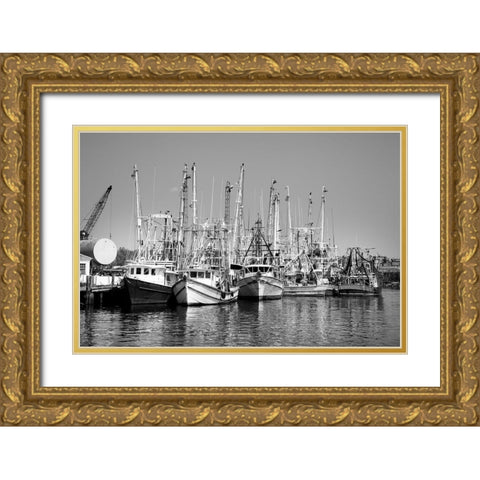 Bayou La Batre-Alabama USA Gold Ornate Wood Framed Art Print with Double Matting by Highsmith, Carol