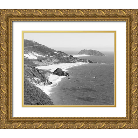 Pacific Coast Highway Scenic Gold Ornate Wood Framed Art Print with Double Matting by Highsmith, Carol
