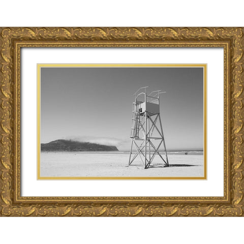 Lifeguard tower-Seaside-Oregon Gold Ornate Wood Framed Art Print with Double Matting by Highsmith, Carol