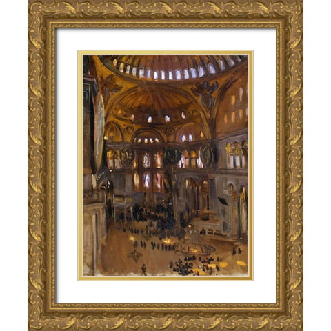 Santa Sofia Gold Ornate Wood Framed Art Print with Double Matting by Sargent, John Singer