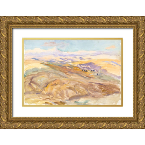 Sunset Gold Ornate Wood Framed Art Print with Double Matting by Sargent, John Singer
