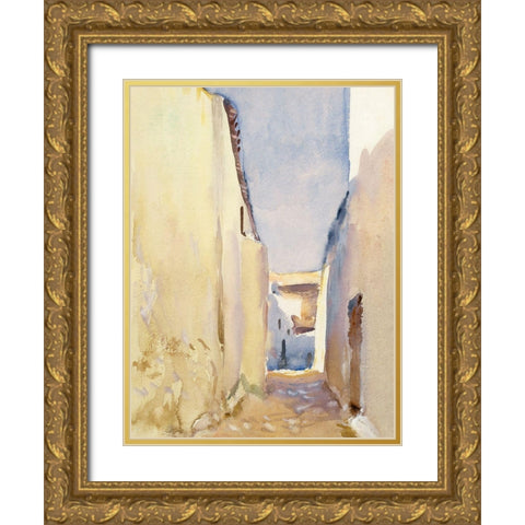 Tangier Gold Ornate Wood Framed Art Print with Double Matting by Sargent, John Singer