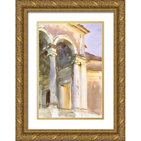 Loggia-Villa Giulia-Rome Gold Ornate Wood Framed Art Print with Double Matting by Sargent, John Singer