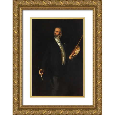 William M. Chase Gold Ornate Wood Framed Art Print with Double Matting by Sargent, John Singer