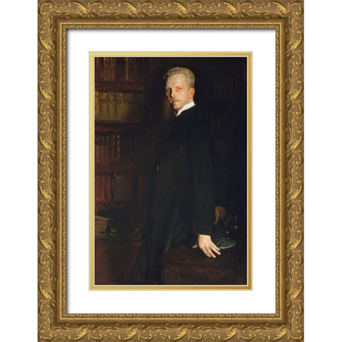 Edward RobinsonÂ  Gold Ornate Wood Framed Art Print with Double Matting by Sargent, John Singer