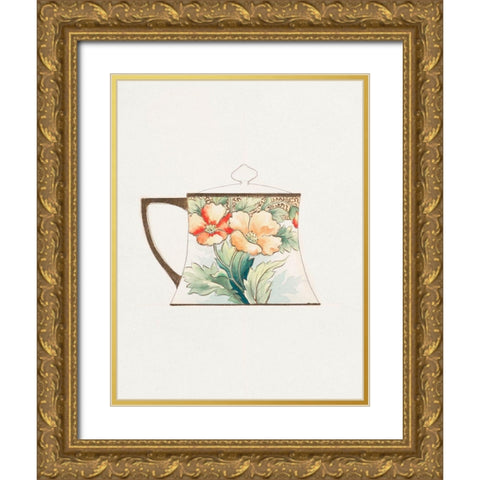 Design for a Noritake Sugar Bowl V Gold Ornate Wood Framed Art Print with Double Matting by Noritake Designs