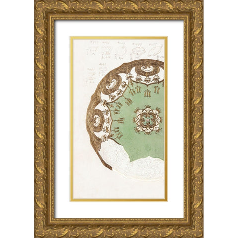 Design for a Noritake Plate VII Gold Ornate Wood Framed Art Print with Double Matting by Noritake Designs