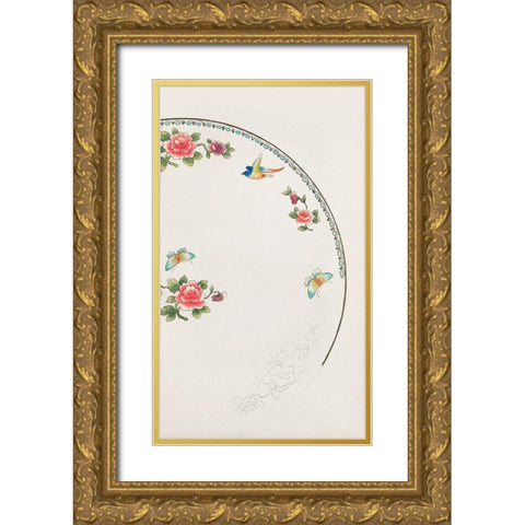 Design for a Noritake Plate XI Gold Ornate Wood Framed Art Print with Double Matting by Noritake Designs