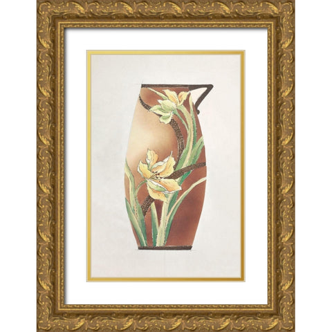 Design for a Noritake Jug V Gold Ornate Wood Framed Art Print with Double Matting by Noritake Designs