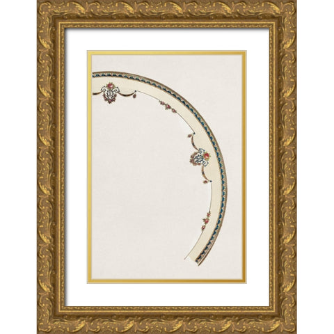 Design for a Noritake Plate XIV Gold Ornate Wood Framed Art Print with Double Matting by Noritake Designs