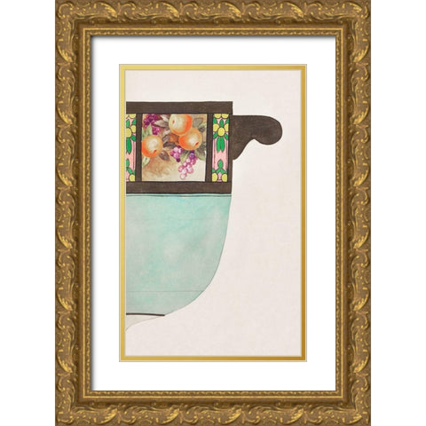 Design for a Noritake Jar Gold Ornate Wood Framed Art Print with Double Matting by Noritake Designs