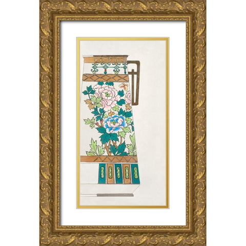 Design for a Noritake Jug VI Gold Ornate Wood Framed Art Print with Double Matting by Noritake Designs