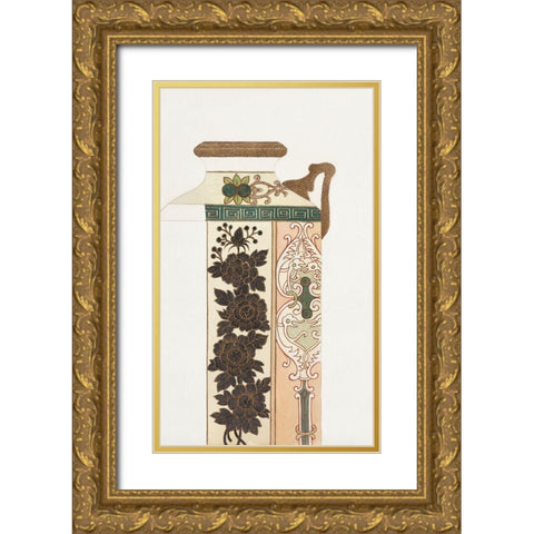 Design for a Noritake Jug VII Gold Ornate Wood Framed Art Print with Double Matting by Noritake Designs