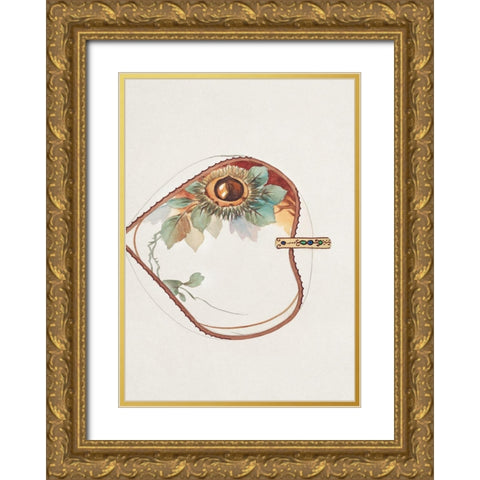 Design for a Noritake Heart-shaped Box Gold Ornate Wood Framed Art Print with Double Matting by Noritake Designs
