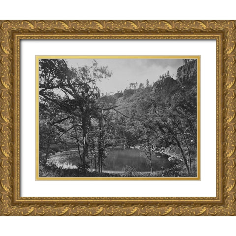 Apache Lake-Sierra Blanca Range-Arizona Gold Ornate Wood Framed Art Print with Double Matting by OSullivan, Timothy H