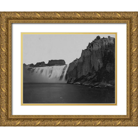 Shoshone Falls-Idaho Gold Ornate Wood Framed Art Print with Double Matting by OSullivan, Timothy H
