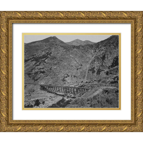 Devils Gate Bridge Gold Ornate Wood Framed Art Print with Double Matting by OSullivan, Timothy H
