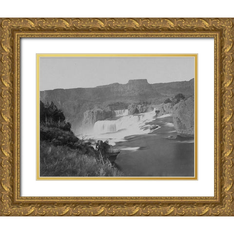 Shoshone Falls-Idaho Gold Ornate Wood Framed Art Print with Double Matting by OSullivan, Timothy H