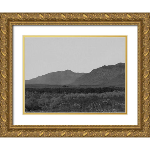 Wahsatch Mountains from Ogden-Utah Gold Ornate Wood Framed Art Print with Double Matting by OSullivan, Timothy H