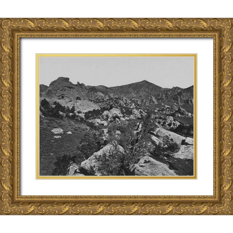 City of Rocks-Idaho Gold Ornate Wood Framed Art Print with Double Matting by OSullivan, Timothy H