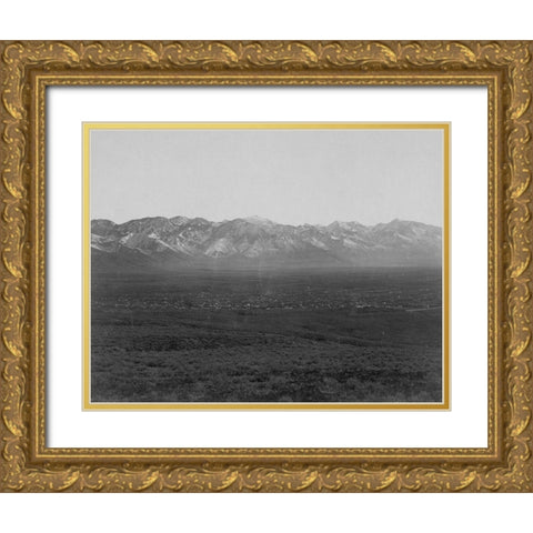 Salt Lake City and Wahsatch Mountains-Utah Gold Ornate Wood Framed Art Print with Double Matting by OSullivan, Timothy H