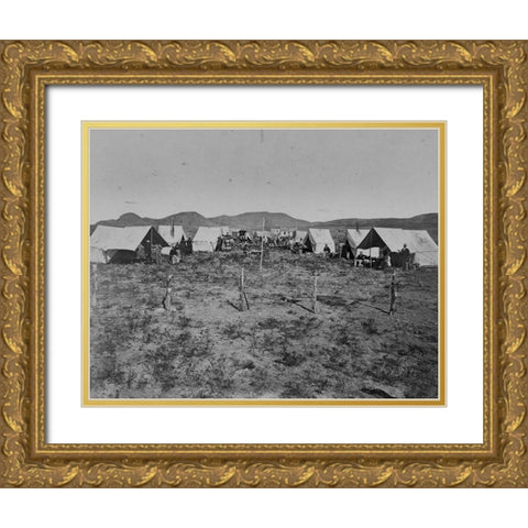 Survey Camp-Salt Lake City-Utah Gold Ornate Wood Framed Art Print with Double Matting by OSullivan, Timothy H
