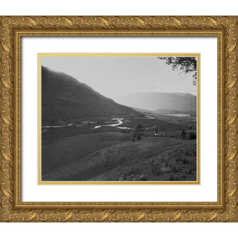 View near head of Conejos River-Colorado Gold Ornate Wood Framed Art Print with Double Matting by OSullivan, Timothy H