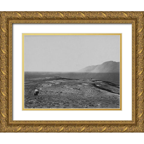 Sou Springs-Pah Ute Range-Nevada Gold Ornate Wood Framed Art Print with Double Matting by OSullivan, Timothy H