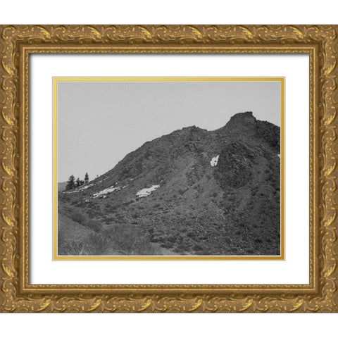 Volcanic hill-Mono Lake-California Gold Ornate Wood Framed Art Print with Double Matting by OSullivan, Timothy H