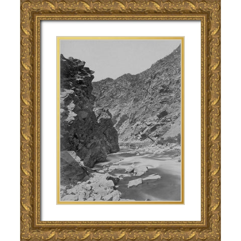 Devils Gate-Weber River-Utah Gold Ornate Wood Framed Art Print with Double Matting by OSullivan, Timothy H