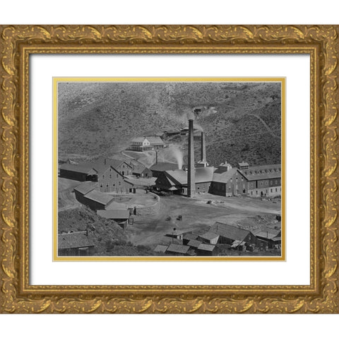 Gould and Curry Mill-Virginia City-Nevada Gold Ornate Wood Framed Art Print with Double Matting by OSullivan, Timothy H