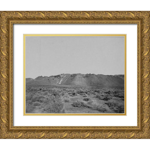 Extinct volcano-Mono Lake-Calafornia Gold Ornate Wood Framed Art Print with Double Matting by OSullivan, Timothy H
