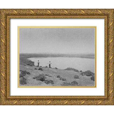 Alkali Lake-Carson Desert-Nevada Gold Ornate Wood Framed Art Print with Double Matting by OSullivan, Timothy H