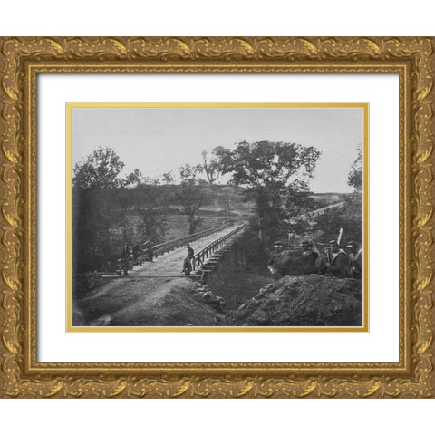 Chesterfield Bridge-North Anna-Virginia Gold Ornate Wood Framed Art Print with Double Matting by OSullivan, Timothy H