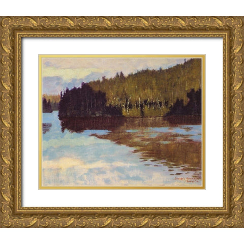 Pontiac Club-Canada Gold Ornate Wood Framed Art Print with Double Matting by Remington, Frederic