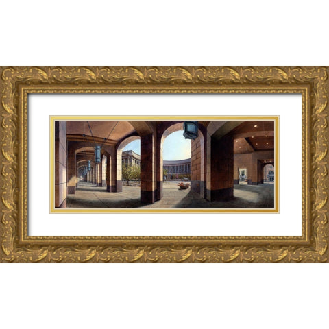 Washington Chronicle VII Gold Ornate Wood Framed Art Print with Double Matting by Wang, John Z.