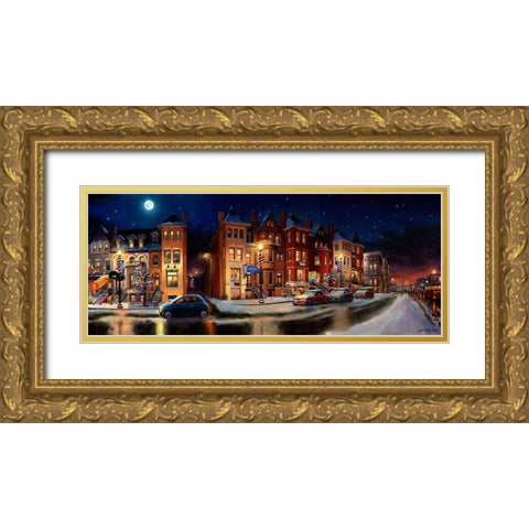 Washington Chronicle X Gold Ornate Wood Framed Art Print with Double Matting by Wang, John Z.