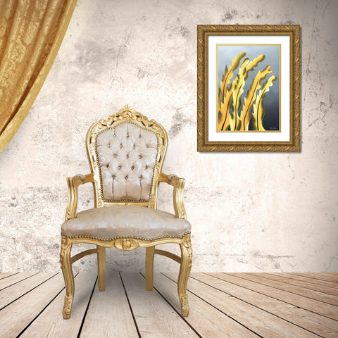 Zillusion VI Gold Ornate Wood Framed Art Print with Double Matting by Wang, John Z.