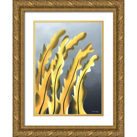 Zillusion VI Gold Ornate Wood Framed Art Print with Double Matting by Wang, John Z.